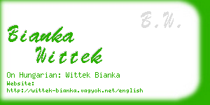 bianka wittek business card